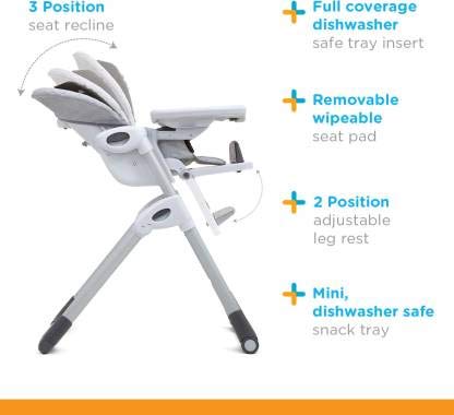 Joie Baby Mimzy 2-in-1 Highchair with 7 Height Adjustments - Logan A