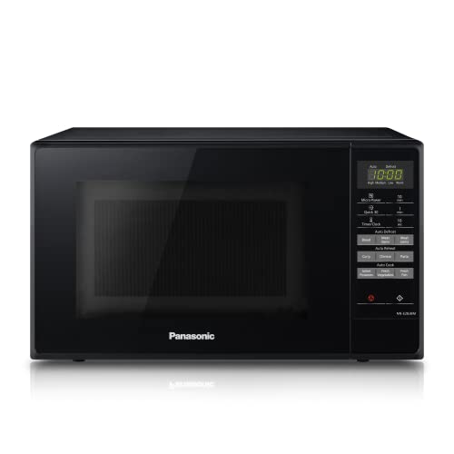 Panasonic NN-E28JBMBPQ Compact Solo Microwave Oven with Turntable, 800 W, 20 Litres, Black, One Size