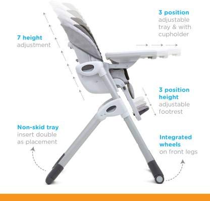 Joie Baby Mimzy 2-in-1 Highchair with 7 Height Adjustments - Logan A